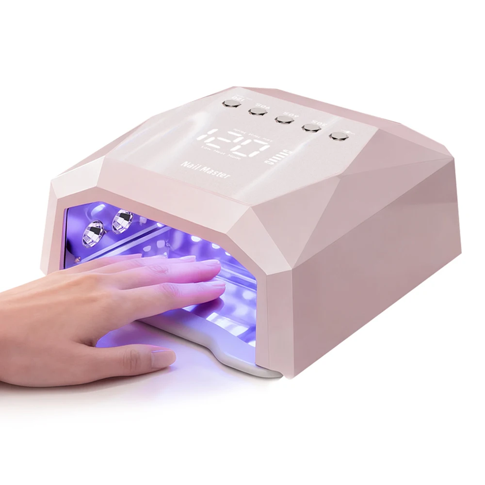 Rechargeable Nail Lamp with 45 Pcs Big UV/LED Beads Mirror Base Nail Dryer Fast Curing Gel Nail With Low Heat Mode