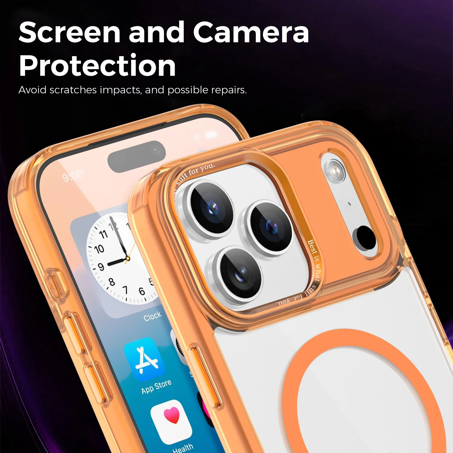 حافظة شحن لاسلكية Magsafe لهاتف آيفون 17 16 15 14 13 12 Pro Max Plus 17 غطاء صلب شفاف مقاوم للصدمات مغناطيسي هوائي