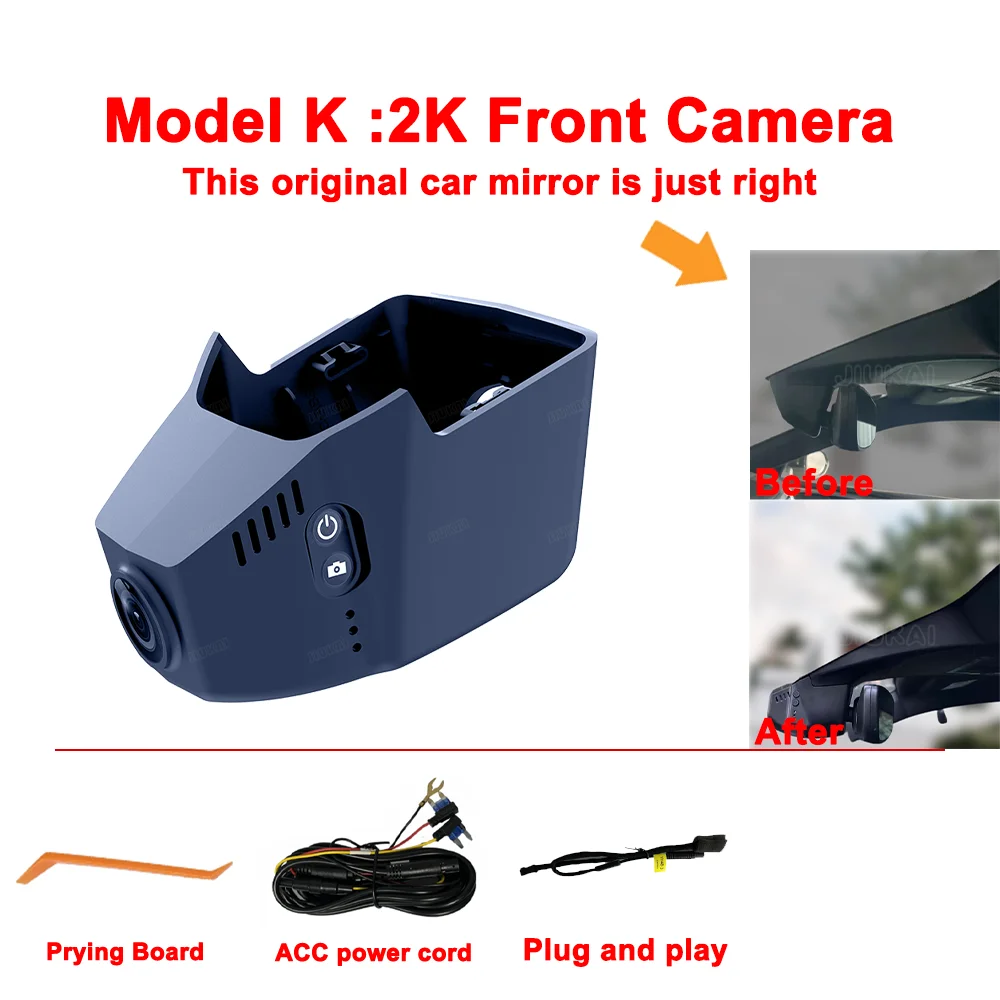 4K Aangepaste Dash Cam Voor VW Volkswagen Atlas Caddy Passat Tiguan Touran B6 B7 B8 Mk2 Dashcam WIFI auto Dvr DashCam APP Controle