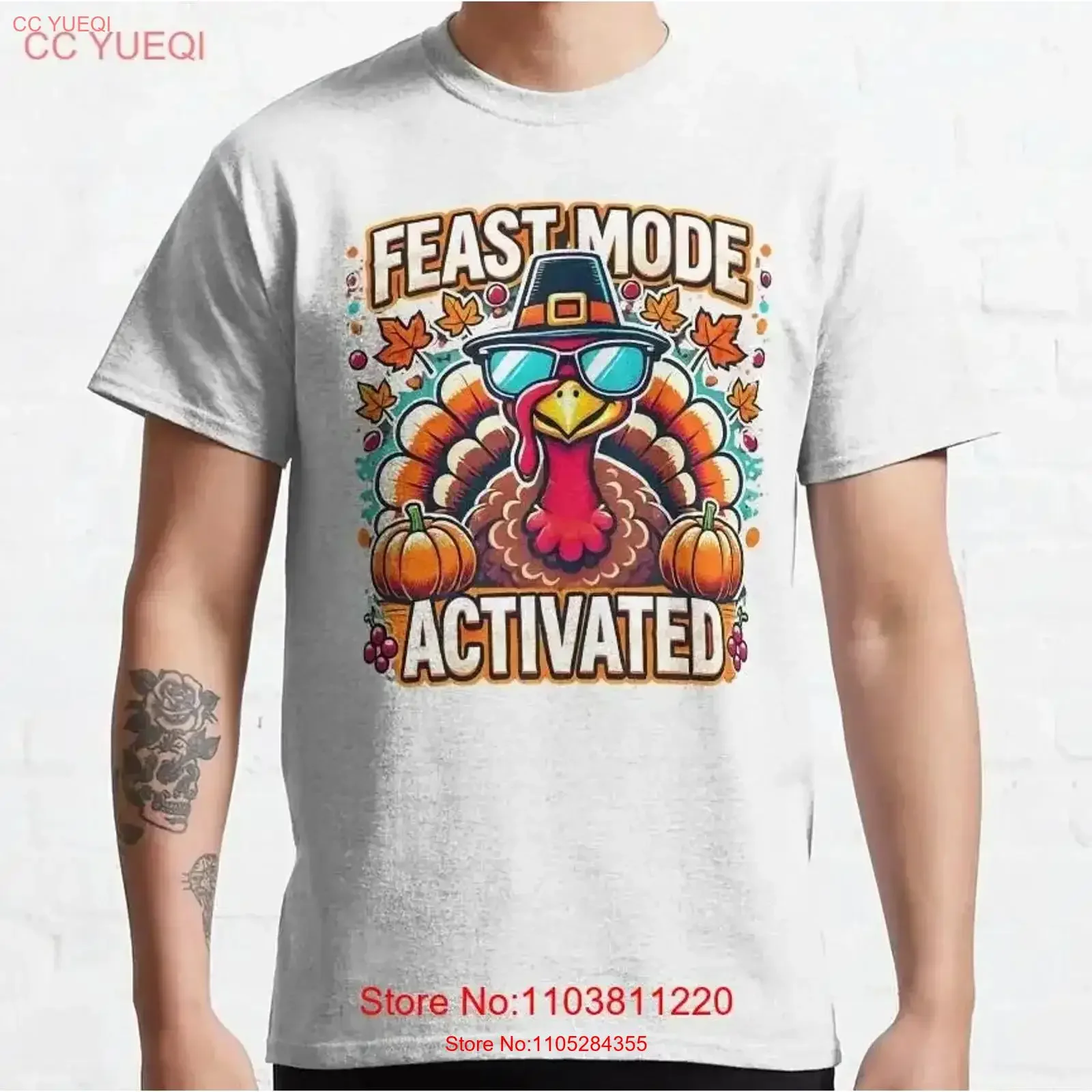 Feast Mode Activated Funny Turkey Thanksgiving SweaT T Shirt vintage Washed streetwear Breathable Stretched Stylish graphic