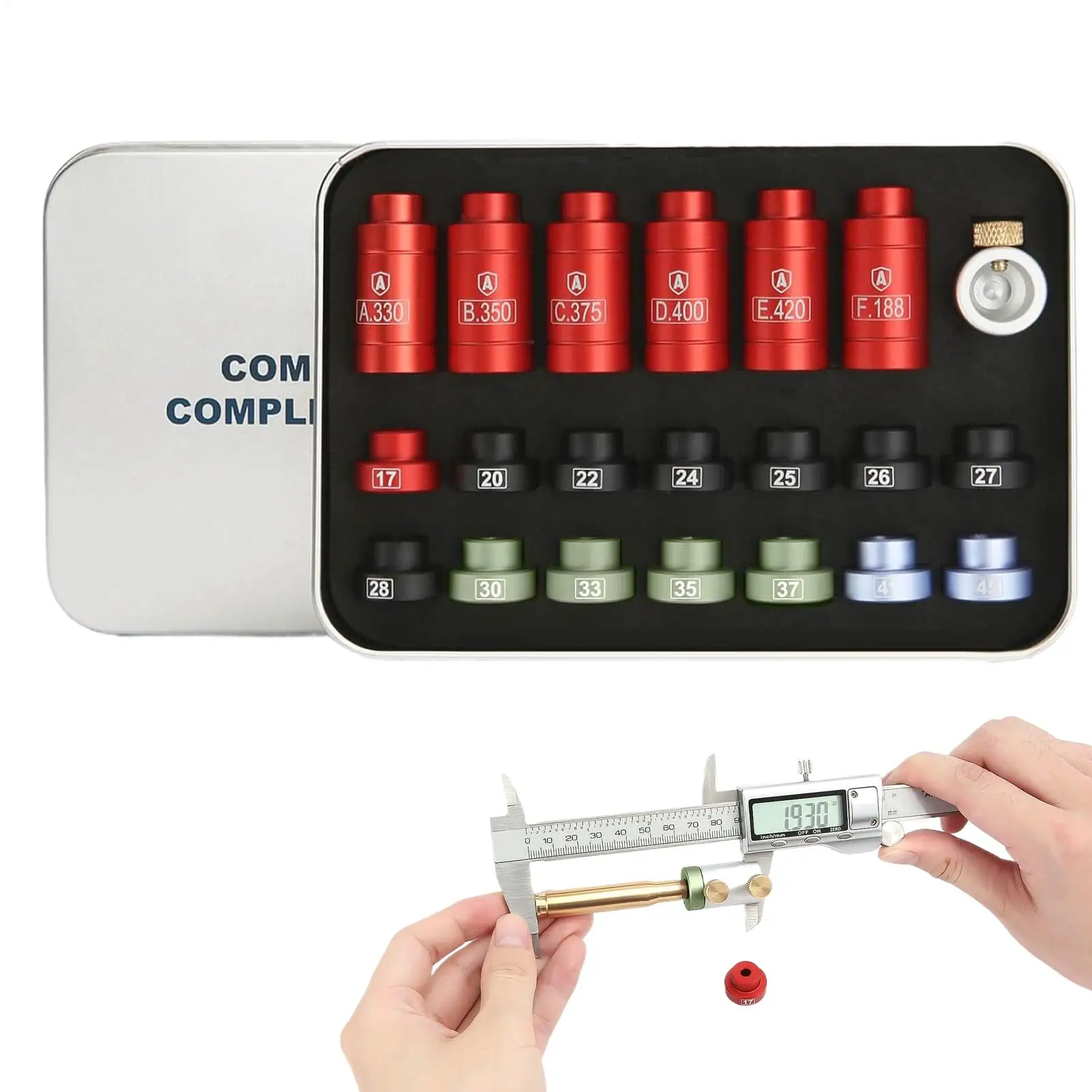 Bullet and Headspace Gauge Comparator Kit Bullet Reloading Complete Kit Headspace Comparator Kit for Reloading Measuring Caliber
