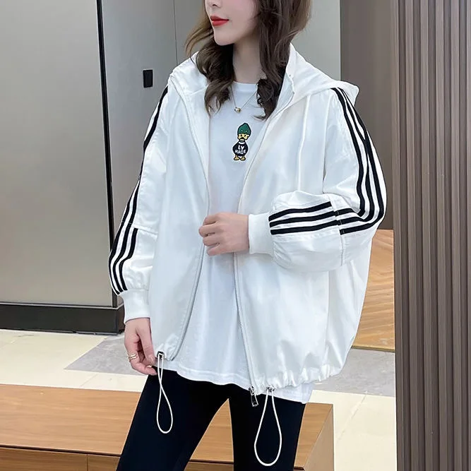 Spring and Autumn 2024 New Women\'s Fashion Hoodie Trendy Design Sense Hoodie Sweater Loose Casual Zipper Cardigan