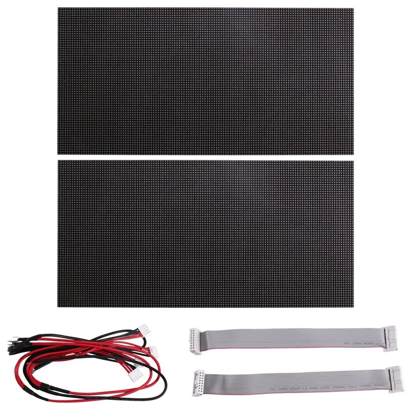 2Pcs P2.5 Indoor Full Color LED Display Board P2.5 LED Screen Panel HUB75 320X160mm 128X64 Pixels P2.5 LED Panel Matrix