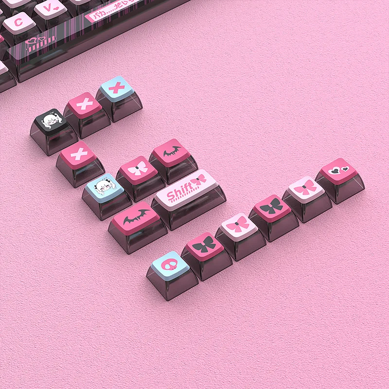 Keycap SA height four sided transparent PBT heat sublimation 119 small full set