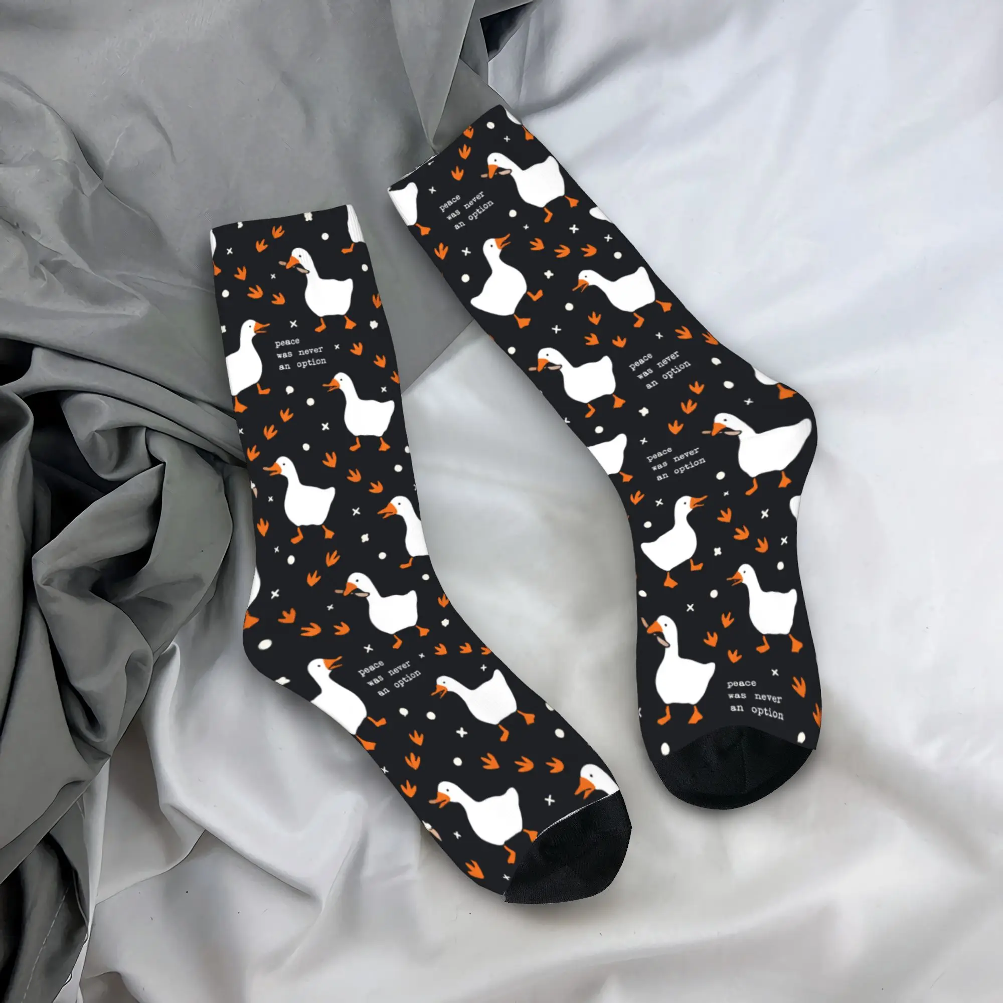 Couple Socks Peace Was Never An Option Prints  Stockings Anti Skid Breathable Socks Spring Vintage Design Skateboard Socks
