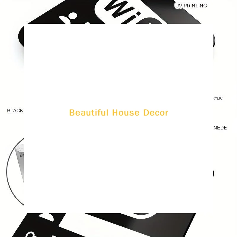~1/5Pcs Acrylic Mirror WiFi Sign Sticker For Public Places House Shops Handwriting Account And Password Wifi Notice Board Signs