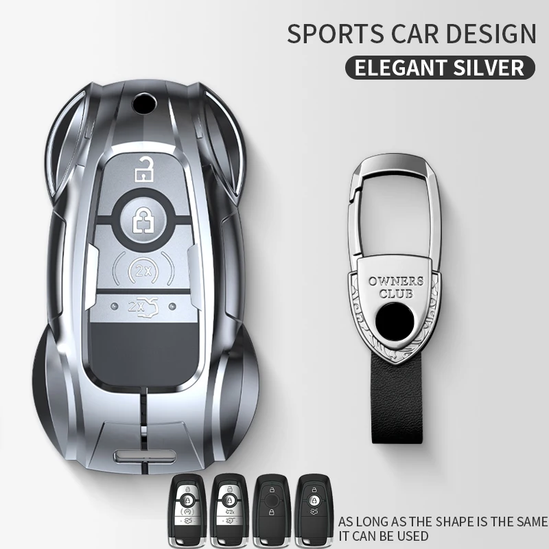 Car key fob protective case, compatible with Ford F150, F250, F350, F450, F550 2/3/4/5 button smart key remote cover