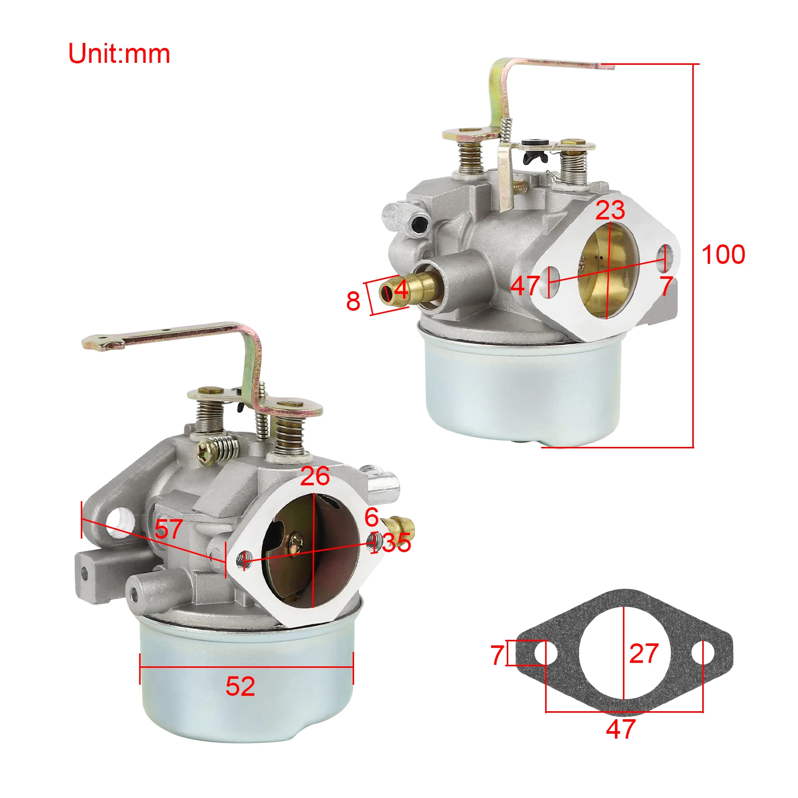 Carburetor Carb for Tecumseh 8HP 10HP 640260 640260A 640260B 632689 Compatible HM80 HM85 HM90 HM100 LH358 LH318XA LH358XA Engine