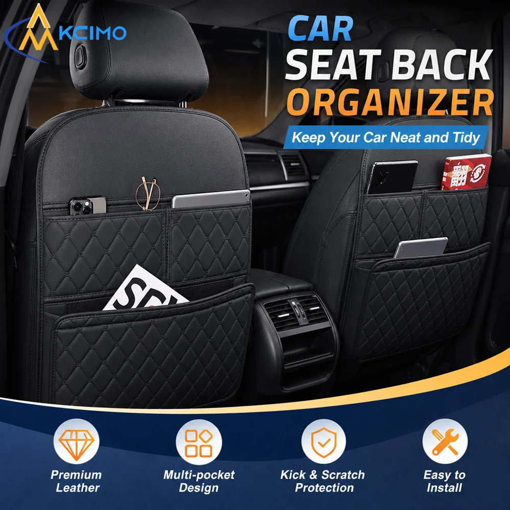 New Upgraded Car Seat‑Back Anti‑Kick Protector Mat Multifunctional Rear Seat Organizer Pad Anti‑Dirty Anti‑Scratch Block Stains