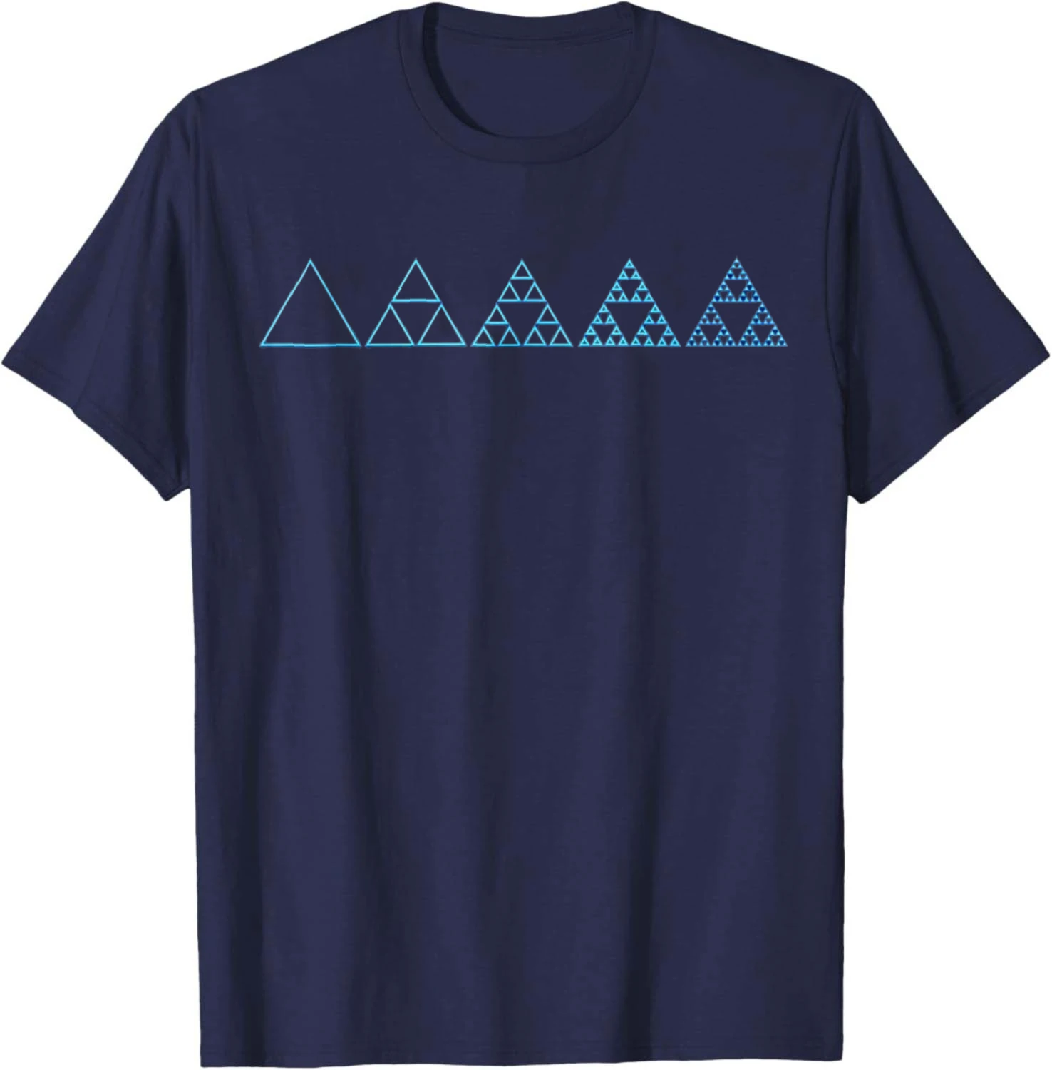 Sierpinski Triangle Fractal Geometry Math Math Matrix T-Shirt summer casual t shirt cotton graphic tee camiseta Streetwear