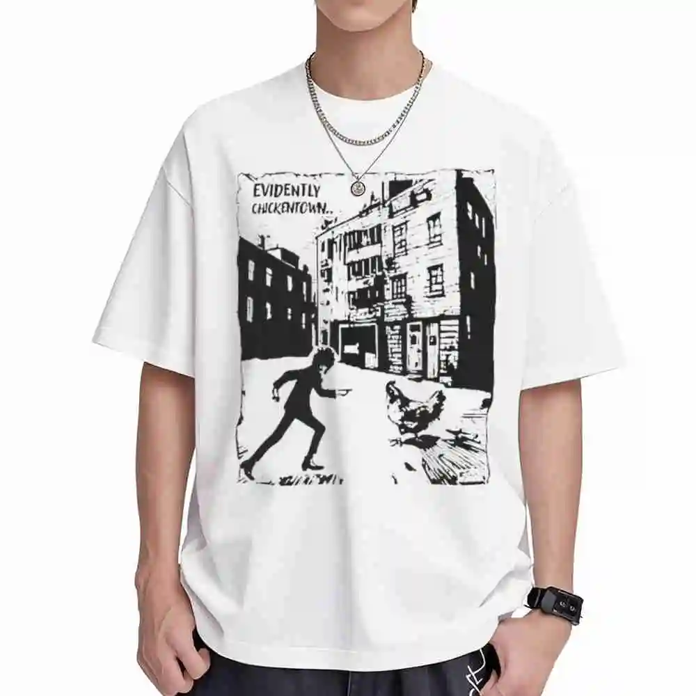 John Cooper Clarke Evidently Chickentown Short Sleeve Tee 100% Cotton T-Shirt