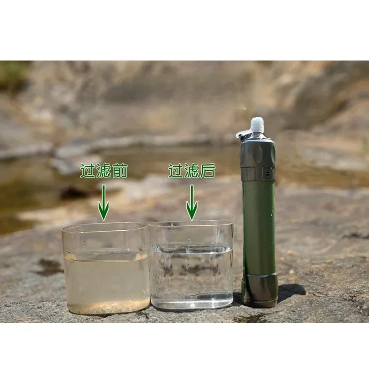 Outdoor drinking water purification, outdoor water purifier, portable direct drinking straw filter