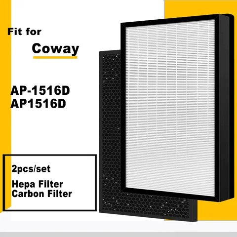 Coway 공기 청정기 용 HEPA 필터 및 활성탄 탈취 필터 Storm AP-1516D AP1516D