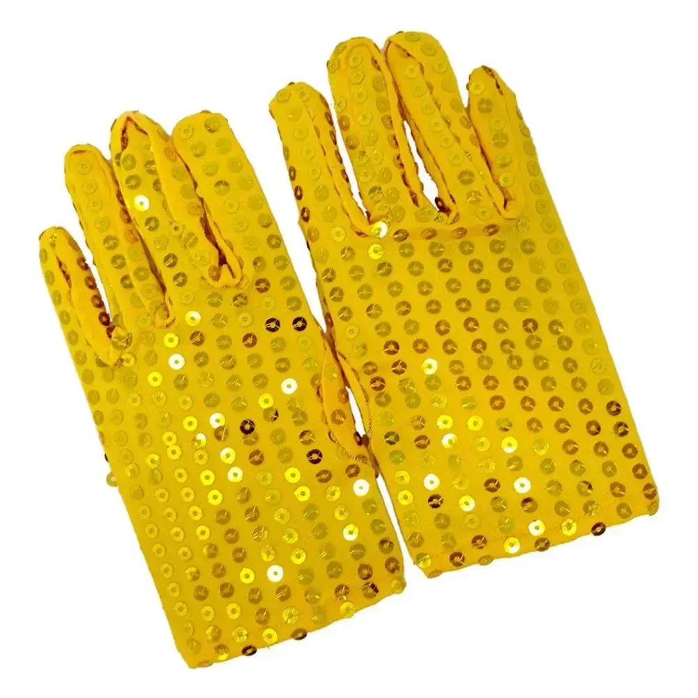 Gants de danse à paillettes pour adultes, gants courts scintillants, olympiques de performance sur scène, cosplay d'Halloween, séparés eur de Rotterdam, fête