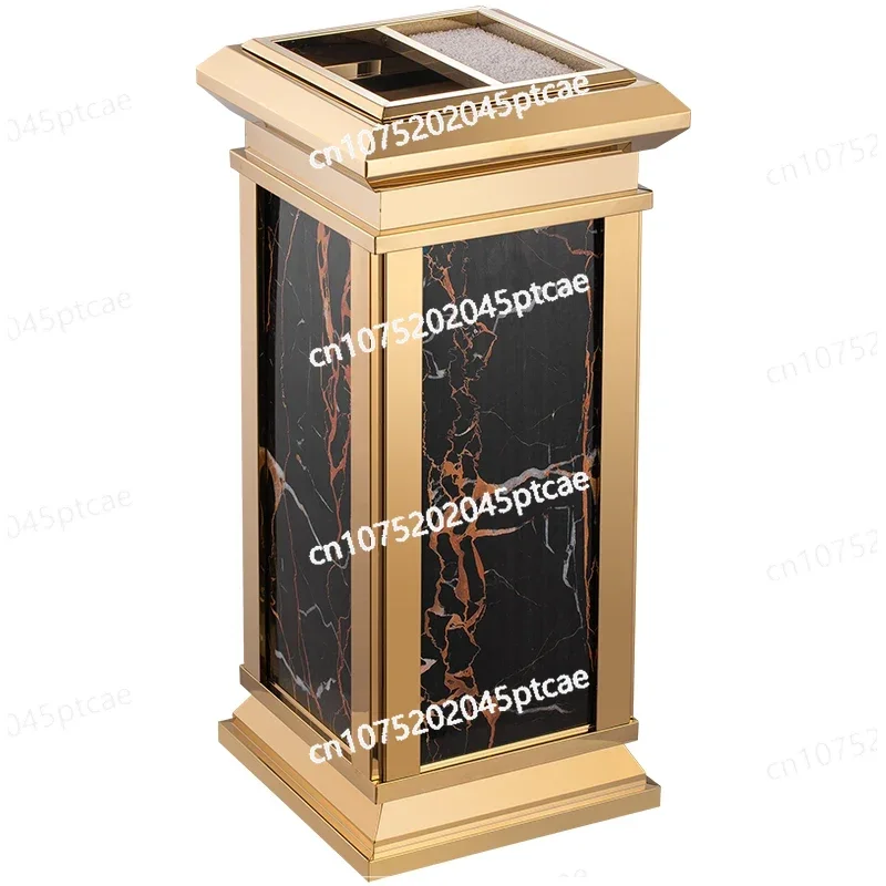 

Entrance European High-grade with Ashtray Bucket Hotel Lobby Commercial Vertical Stainless Steel Trash Can Corridor Elevator