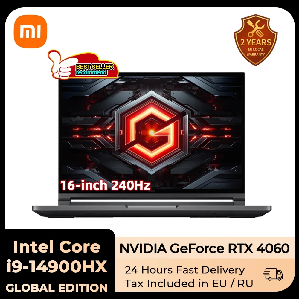 Xiaomi Redmi G Pro Gaming laptop 2024 Core i9-14900HX NVIDIA GeForce RTX 4060 RAM 16GB/32GB DDR5 1TB SSD 16-inch 240Hz Screen PC