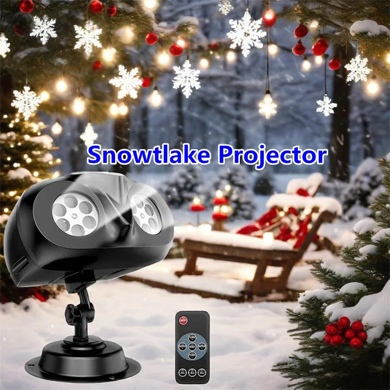 

Christmas Projector Lights Outdoor Snowtlake Projector Dynamic Christmas Projector Light Waterproof Garden Landscape Lighting