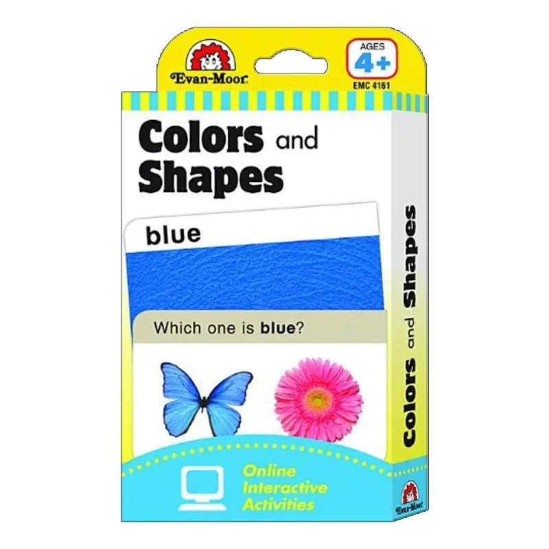 Evan-Moor Flashcards: Colors and Shapes,aged 7 8 9 10, English card book 9781609639396