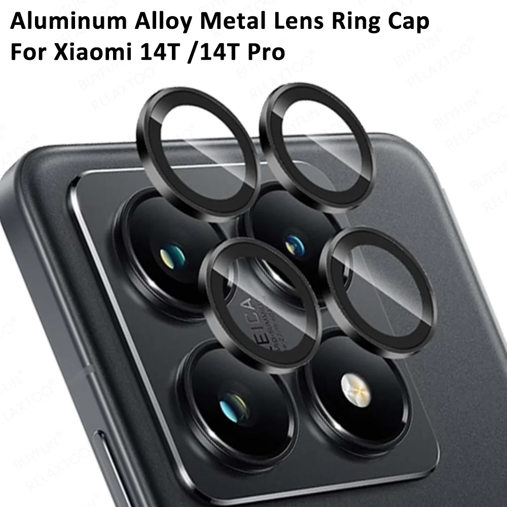 Metal Ring Lens Glass For Xiaomi 14T Pro Back Camera Protector Cover Xiomi 13T Mi 14TPro 13TPro Xiaomi14T 5G HD Alloy Lens Film