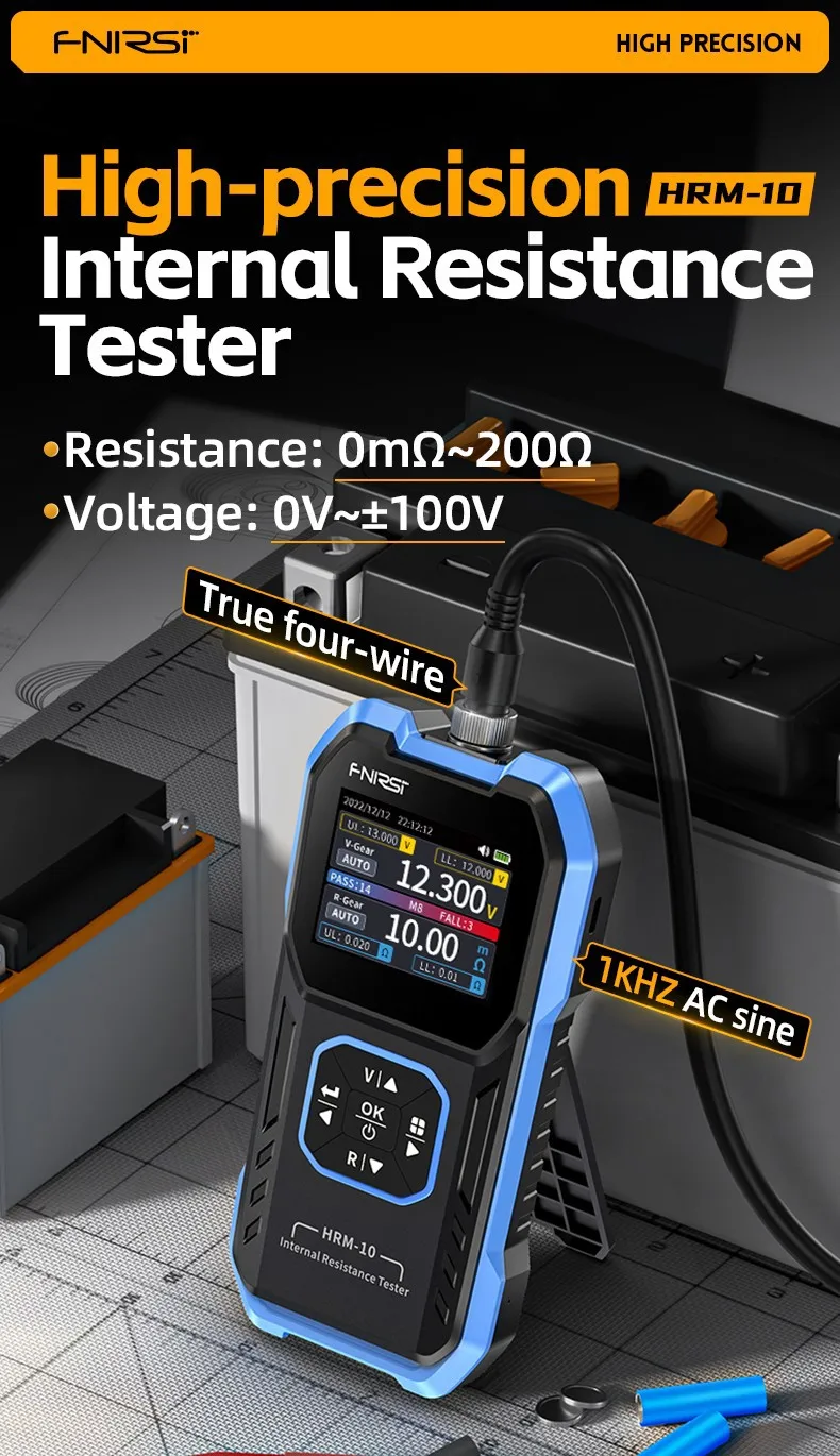 FNIRSI HRM-10 18650 Batteriespannungs-Innenwiderstandstester Hochpräziser Trithium-Lithium-Eisenphosphat-Batterietester – Detail 5