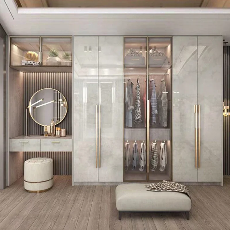 

Modern Luxury Wardrobes Elegant Couples Storage Organizer Wardrobes Bedroom Wooden Guarda Roupa Casal Cabinet Furniture