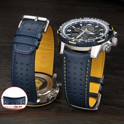 For Citizen Arc Interface Blue Angel Radio Gentleman Men AT8020-54L/Jy8078 High-end Genuine Leather 1 2 Generation Watchband