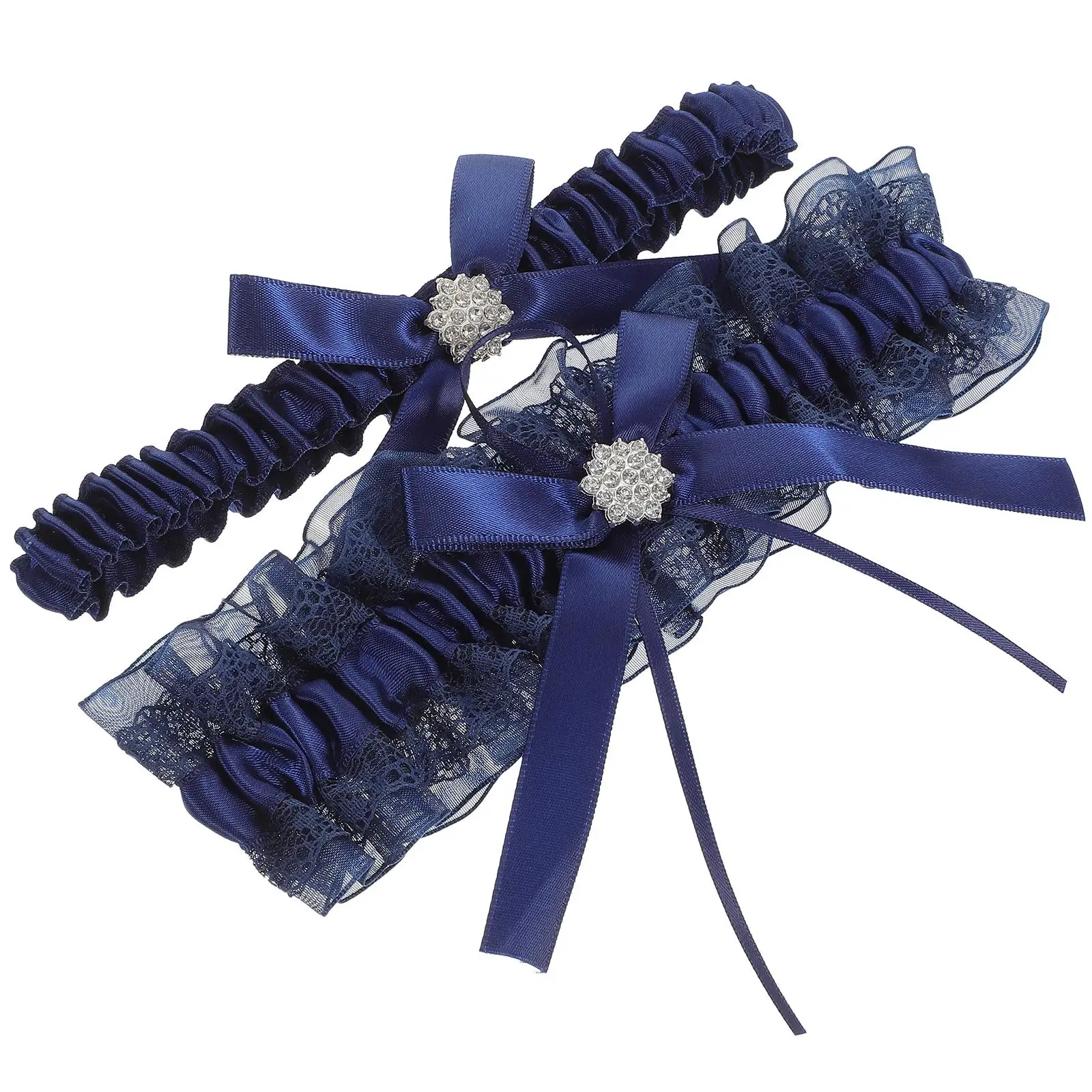 

2 Pcs Bridal Garter Women Lace Accessories Wedding Bride Leg Garters Prom Day Underwear Hosiery Stocking Bridesmaid Garter Lace