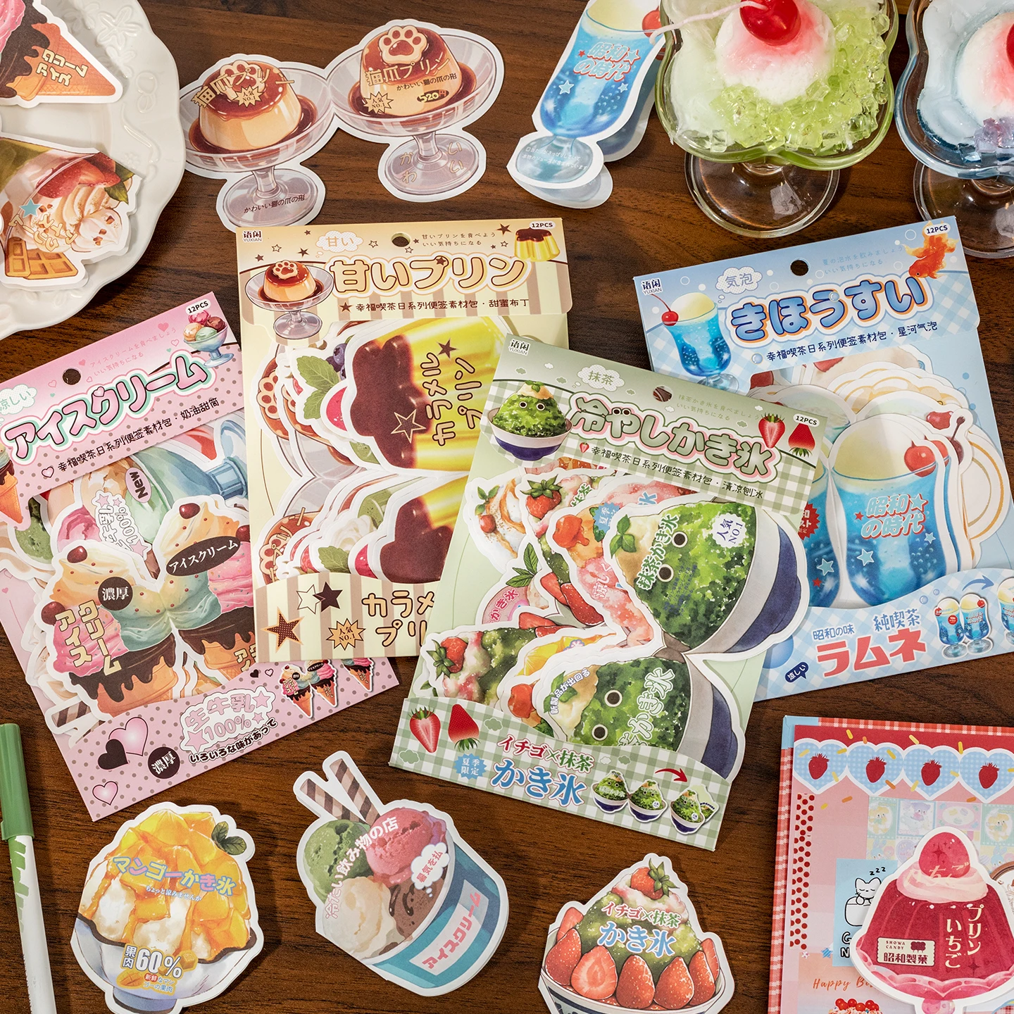 

Милый мультяшный стикер для заметок на тему еды, 12 листов для скрапбукинга, украшение «сделай сам», материал для коллажа, любовь, памятка