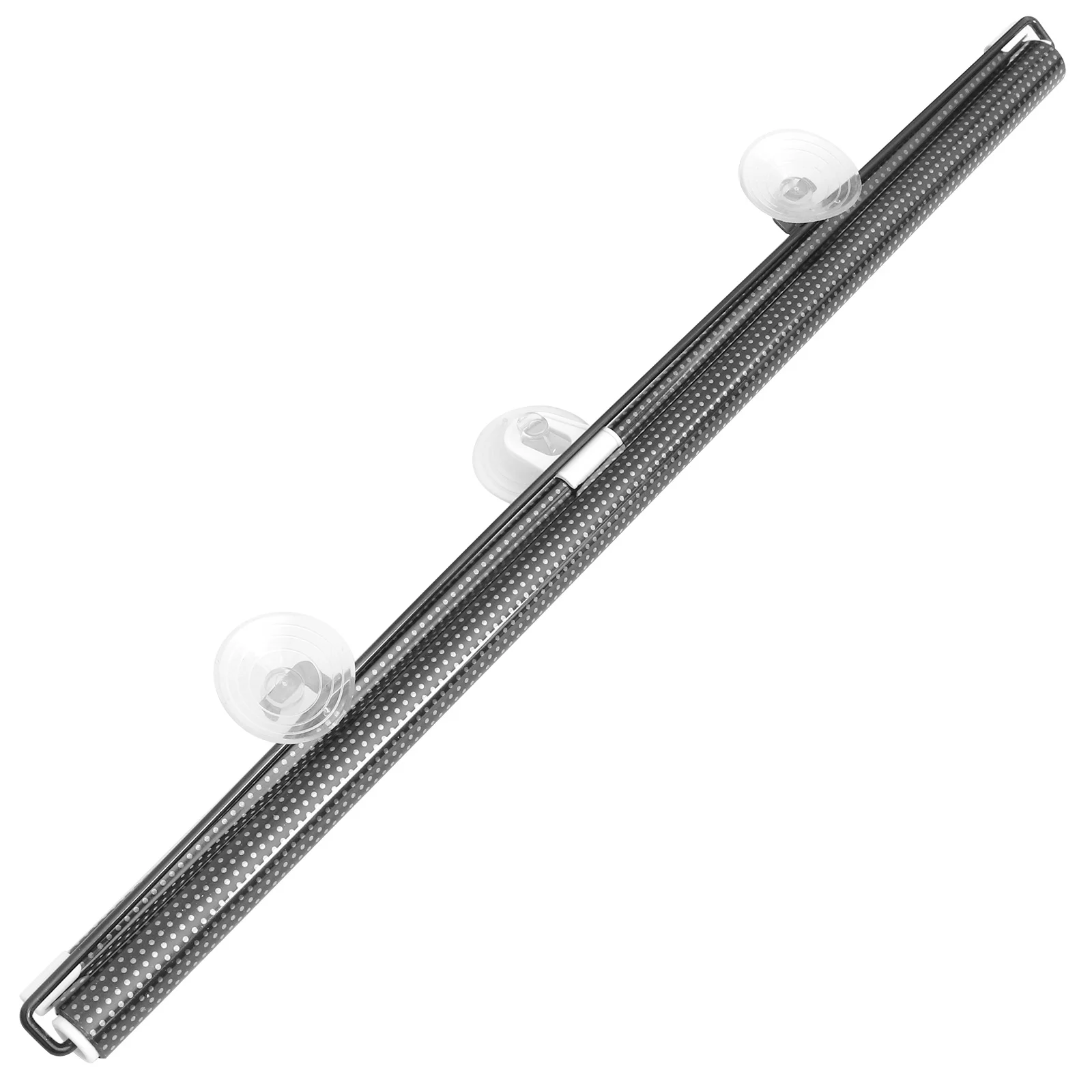 

Balcony Suction Cup Sunshade Blackout Curtain Lightweight Portable Temporary Door Drape Black Mesh Dot Privacy Heat Block