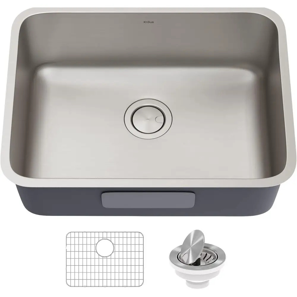 

25-inch Undermount 16-Gauge Stainless Steel Single Bowl Kitchen Sink