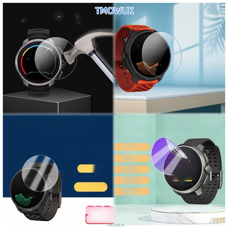 

Для SUUNTO RACE Защитная пленка из закаленного стекла — HD Clear, 9H, защита от царапин, установка без пузырьков, аксессуар для защиты от отпечатков пальцев