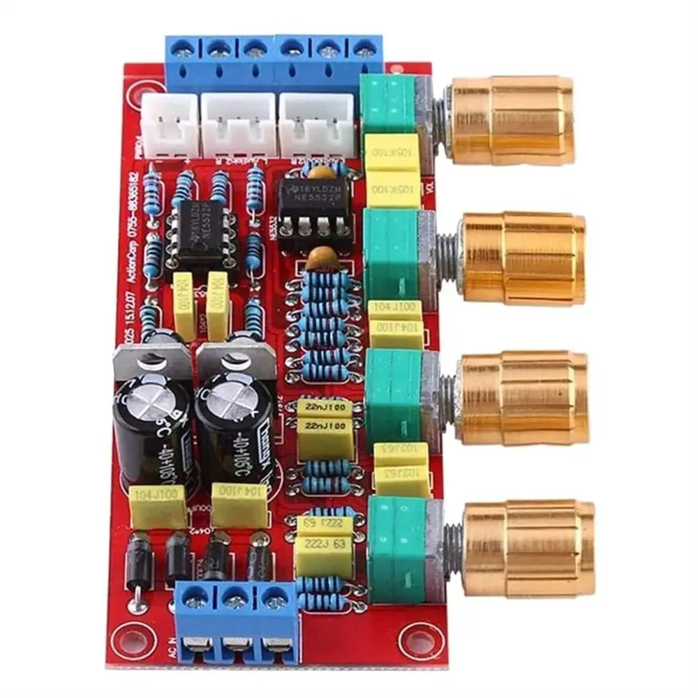 AC 12V Low Noise Hifi Amplifier NE5532 Hifi Preamp Control Board Kits Amplifier Board Pre-Amplifier Board Preamp