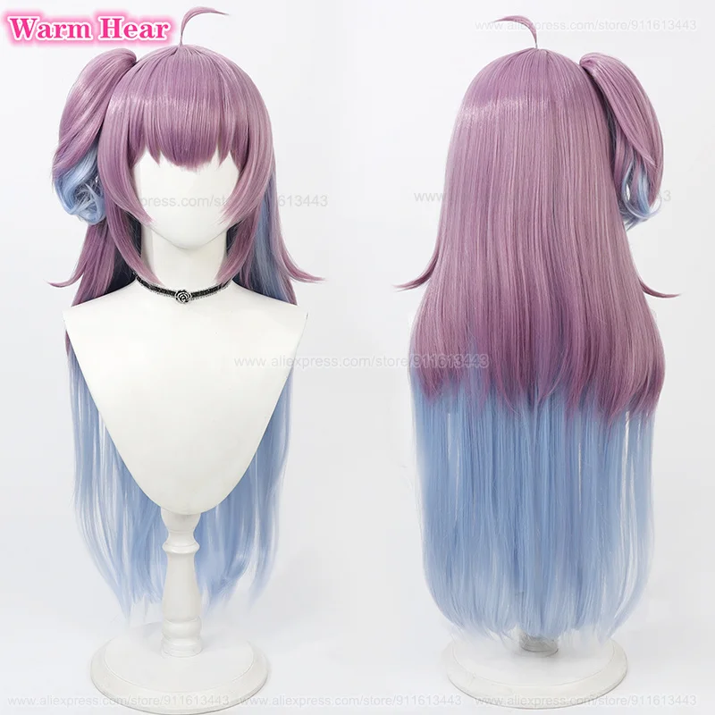 

Game Rei Cosplay Wig 80cm Long Two Tone Gradient Ponytail Cosplay Anime Wig Heat Resistant Hair Halloween Party Wigs + A Wig Cap