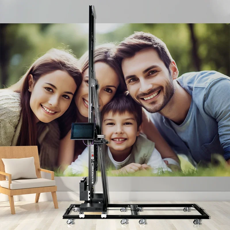Wall Printer Machine 3D Wall Inkjet vertical Wall Printer Portable Home Business Opportunity  UV Inkjet