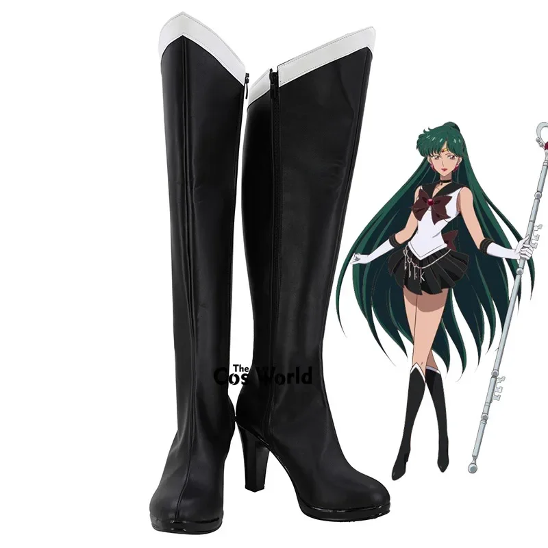 

Sailor Pluto Meiou Setsuna Tlisted Meioh Anime Customize Cosplay High Heels Shoes Boots