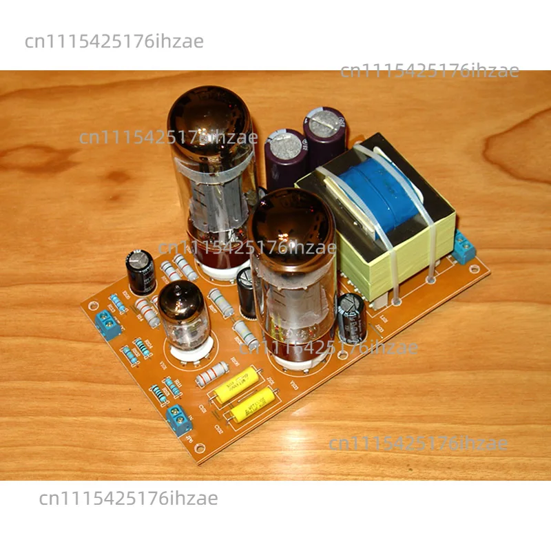 6N4 or 12AX7+EL34 push-pull tube pure power amplifier board, output power: 22W/4Ω, 8Ω, frequency response: 30-40Khz (+-1db)