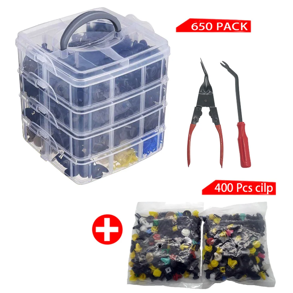 

Car Products Auto Plastic Fastener Clip Body Push Retainer Pin Rivet Bumper Door Trim Panel Retainer Fastener Kit Clips for Car