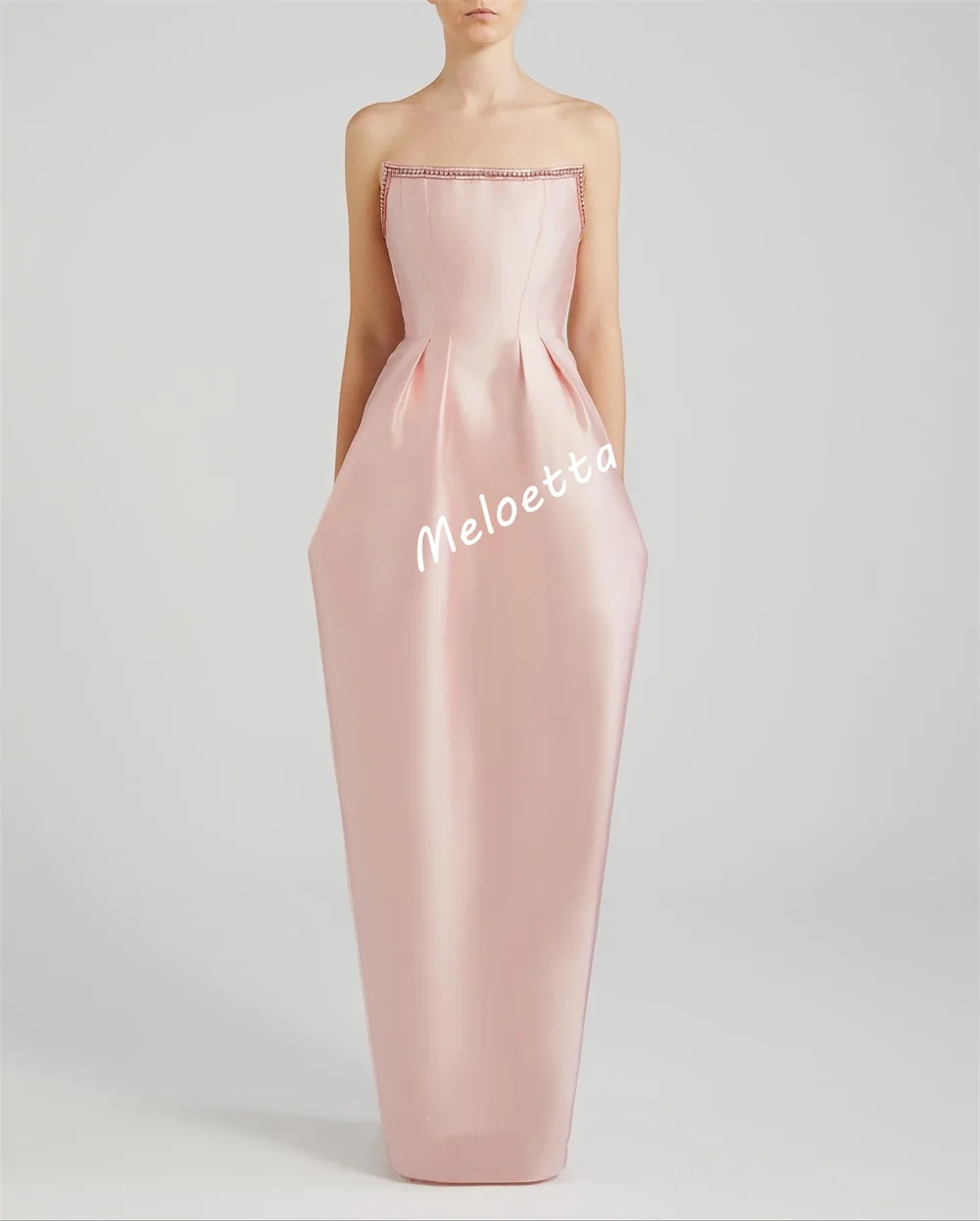 Customized Temperament Evening Dress With Pockets Strapless Long Dresses Bespoke Occasion High Quality Party Gown Glitter