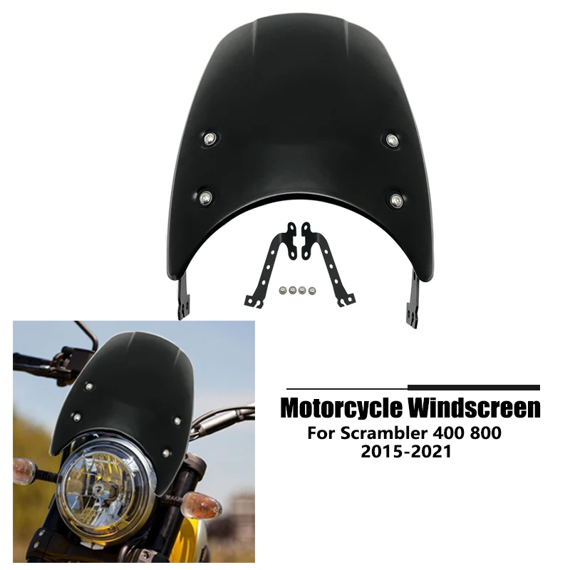 

Алюминиевый лобовое стекло мотоцикла, защита от ветра для Ducati Scrambler 400 800 Classic Icon 2015-2021 2019 2020