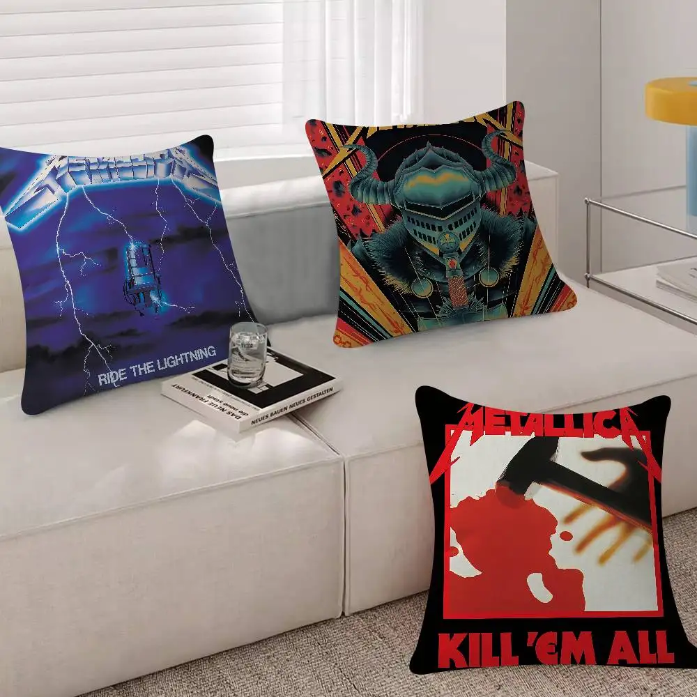 Cool Band M-METALLICA Mini 45*45cm Cushion Cover Pillow Cover Decor Pillowcase Home Pillowcase For Couch Pillow