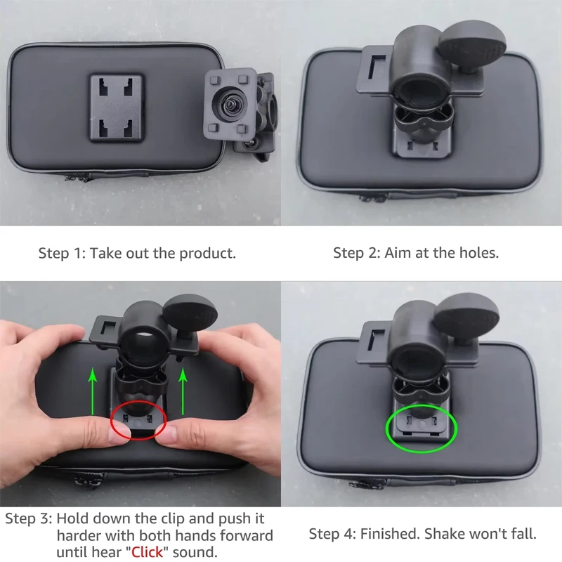 Waterproof Bicycle Phone Holder Motorcycle Bike Handlebar Phone Case Bag for iPhone 15 Pro Max 14 Samsung Bike Phone Stand Mount image 6