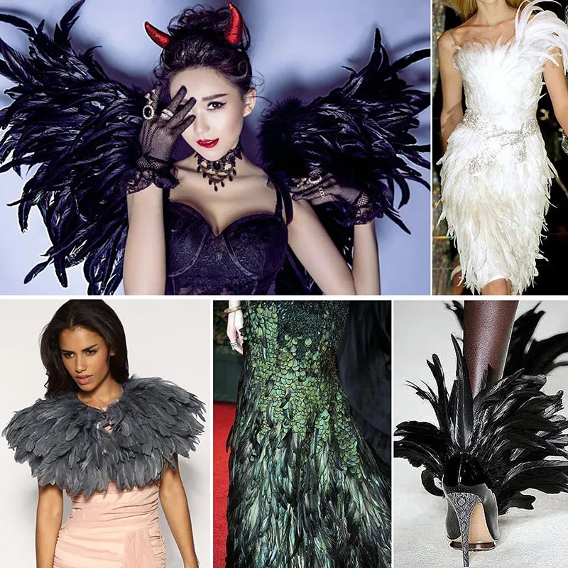 20 قطعة الديك الديك الدراج الذيل الريش أعمدة DIY بها بنفسك غطاء الرأس هالوين الديكور الزفاف عيد الميلاد لوازم الحرفية اكسسوارات #6