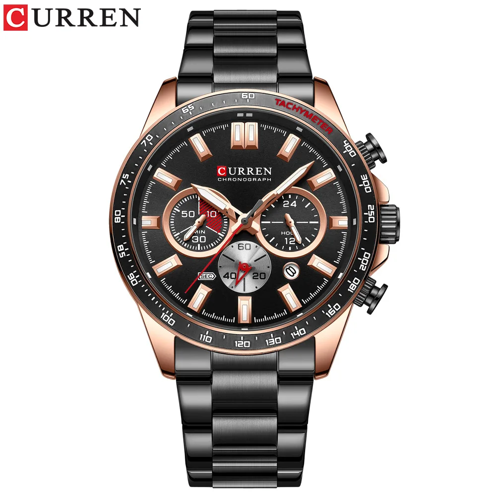 Curren 8164 Fabrik uhr Männer braun Kalender Sport Militär männliche Uhr Top Marke Luxus Original Pu Lederband Armbanduhr