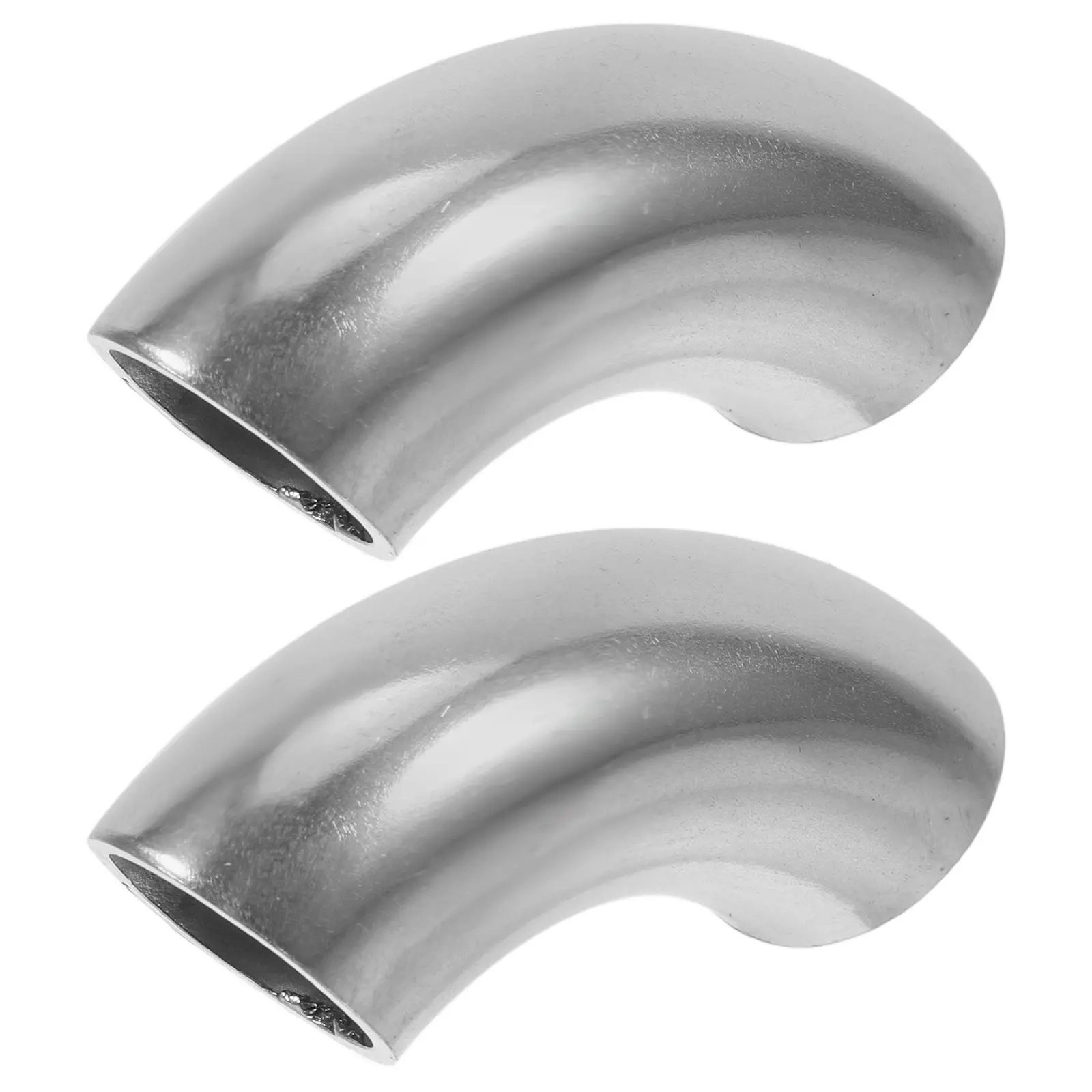 2Pcs Stainless Steel Pipe Fitting Polished Smooth High Pressure Leakproof Connection for Exhaust System Handrail