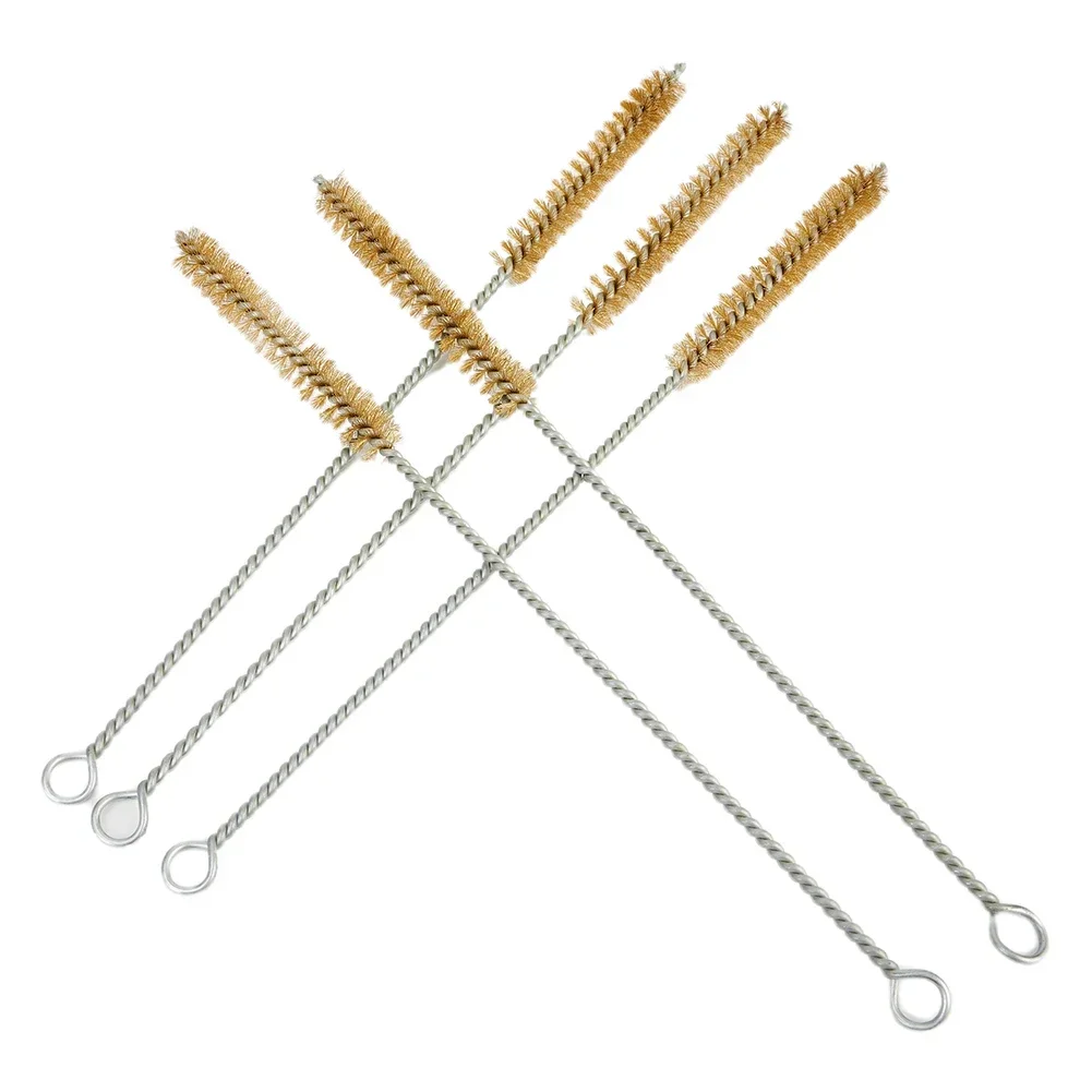 5pcs10-30mm fio de cilindro de aço inoxidável tubo escova de limpeza linha para acessórios ferramentas rotativas polonês limpo