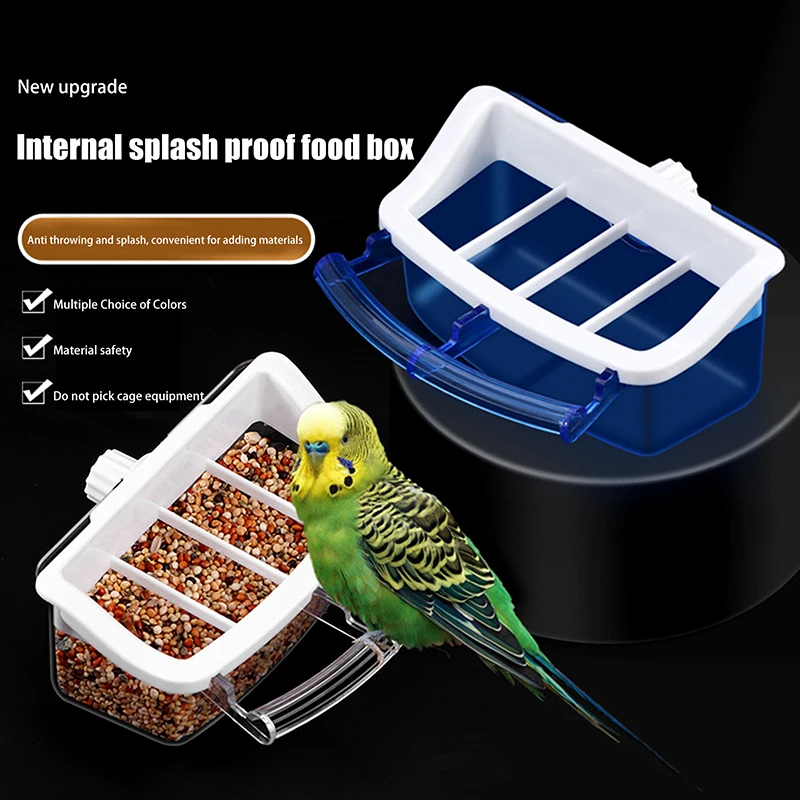 

Parrot Feeder Drinker Birds Water Hanging Bowl Box Pet Plastic Food Container Dispenser Home Garden Pet Bird Supplies