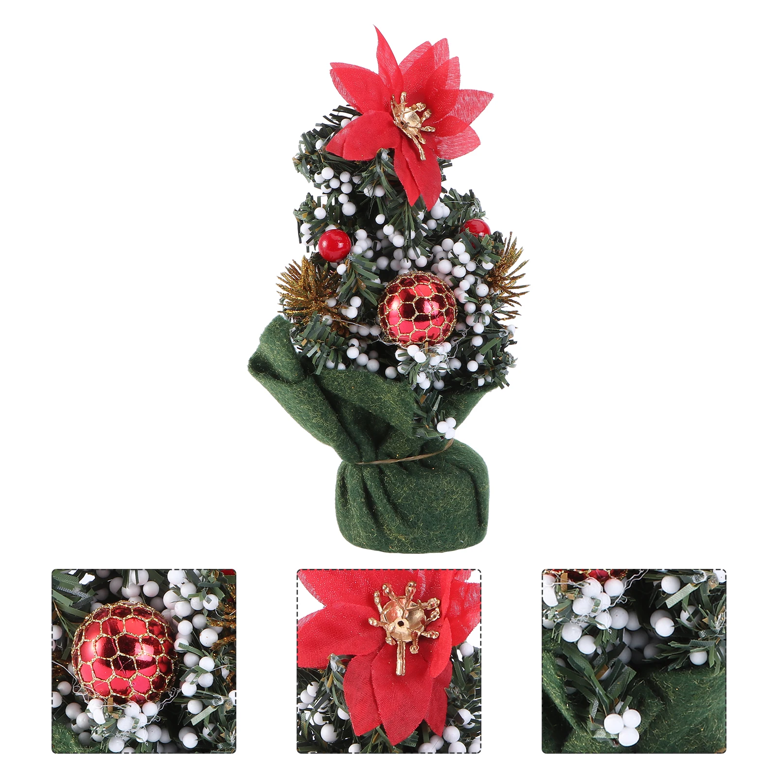 

Christmas Decorations Indoor Home Mini Tree Miniature Ornaments Small Snow Pine Model Trees Window