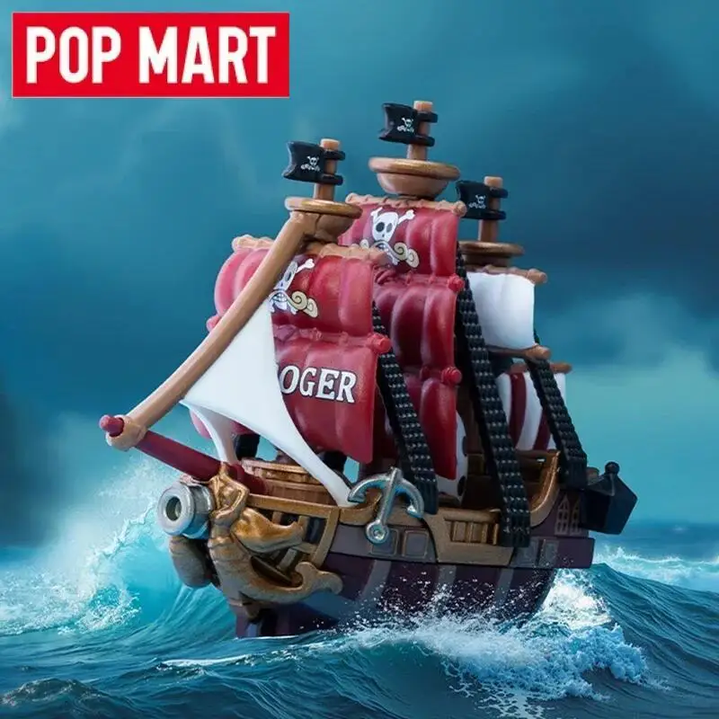 POP MART One Piece De Grand Line Series Voertuigen Blind Box Guess Bag Speelgoed Poppen Leuke Anime Figuren Desktop Ornamenten Collectie
