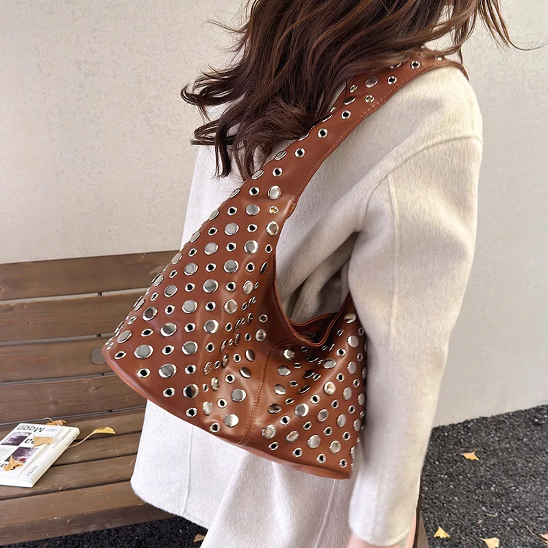 

2025 New Fashion Underarm Bag for Women, Genuine Leather Multi-way Shoulder Crossbody Purse, Vintage Chic Large Capacity Tote