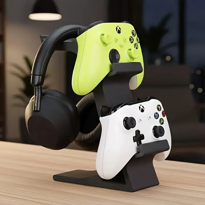 Dual gamepad and headphone stand, Xbox/PS5/Switch compatible gamepad, board game accessories, back to school, Christmas gifts